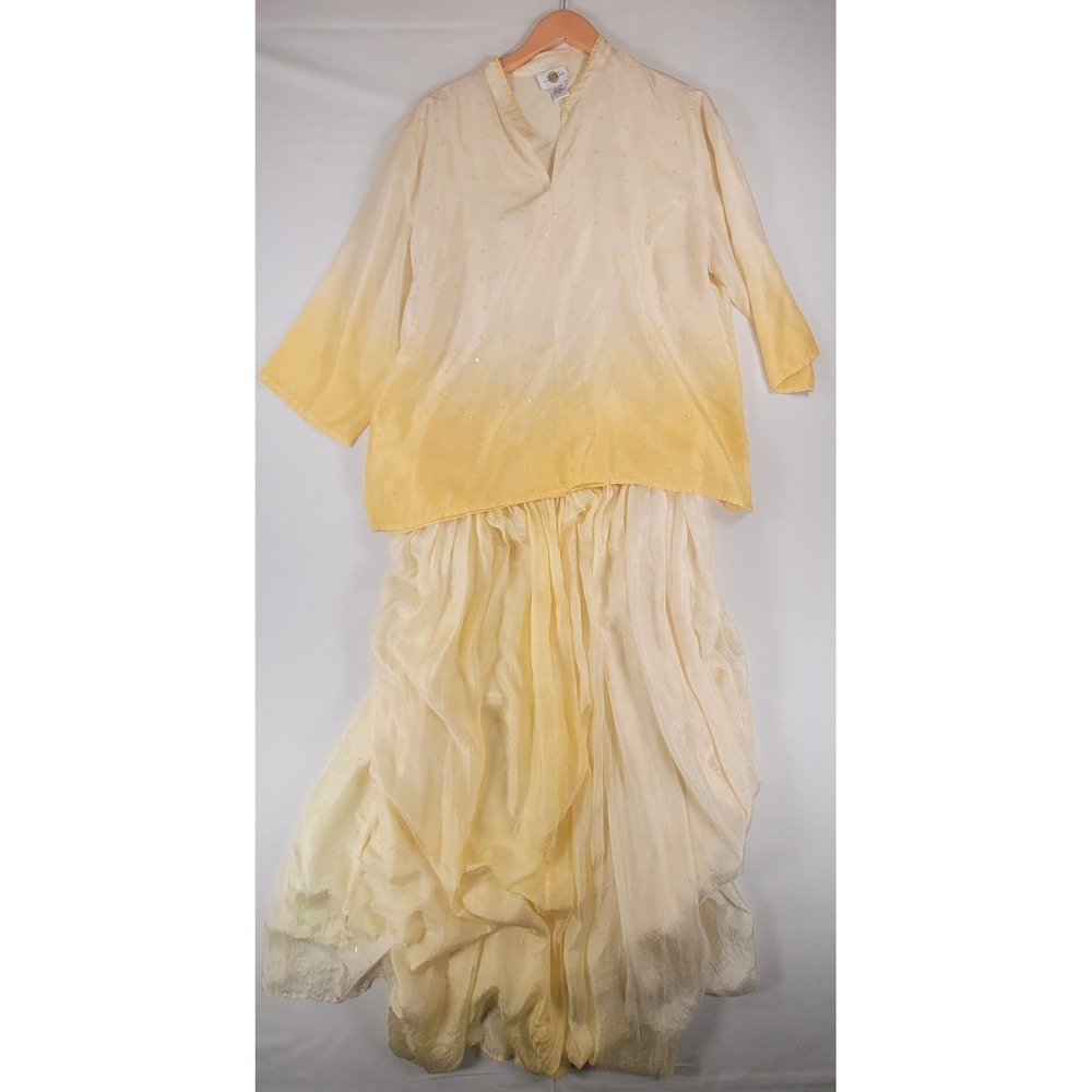 Sandy Starkman 100% Silk 1X Skirt Set Fairycore Cottagecore Renaissance